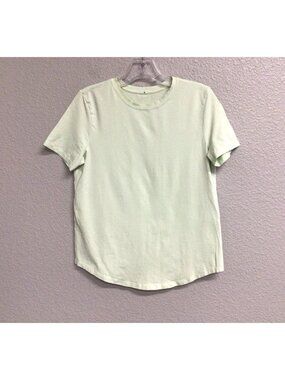 Lululemon Women's Short Sleeve Athletic T-Shirt Green Round Neck Size Small